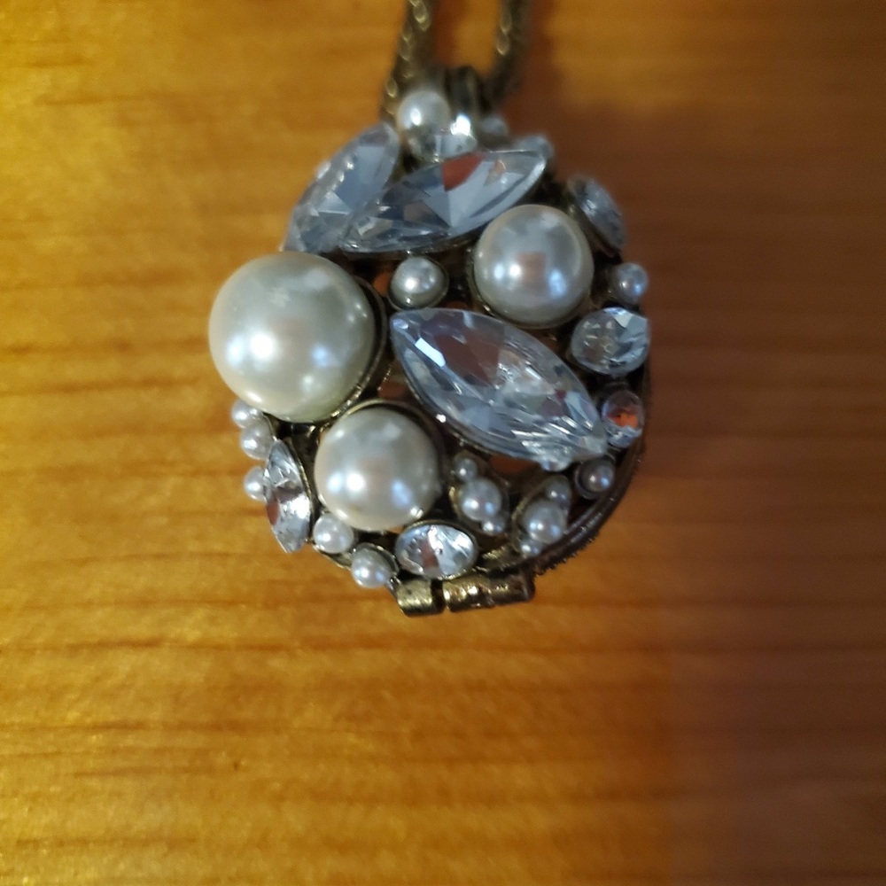 Long bronze necklace